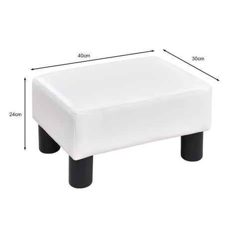 Modern Everyday Use Small Footstool in PU Leather