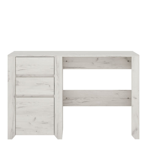 Contemporary Oak Melamine Working Desk with 3 Easy Glide Drawers