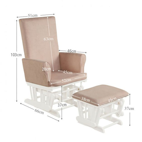 French Inspire Armchair with High Backrest and Footstool
