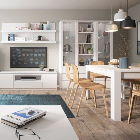 Multi-Use and Versatile Laminated Chipboard Dining Table in White