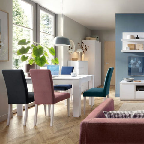 Multi-Use and Versatile Laminated Chipboard Dining Table in White