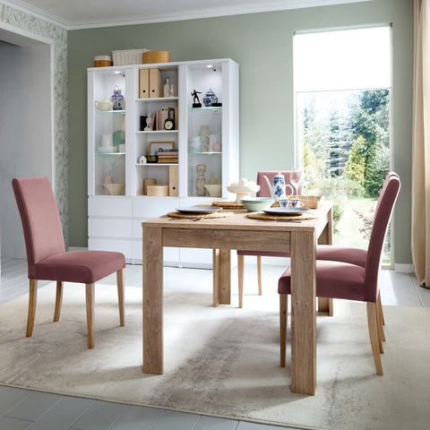 Multi-Use and Versatile Laminated Chipboard Dining Table in White