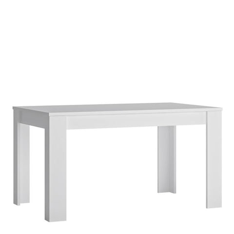 Multi-Use and Versatile Small Glossy Dining Table in White