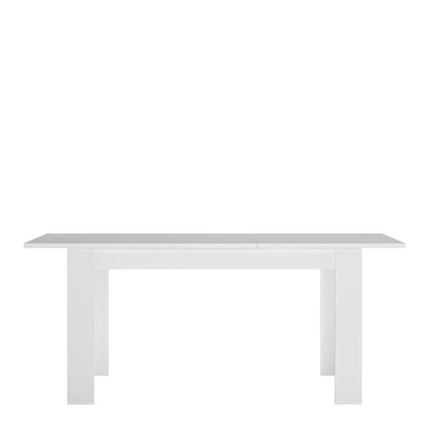 Multi-Use and Versatile Small Glossy Dining Table in White