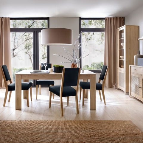 Multi-Use and Versatile Jackson Hickory Oak Dining Table with Minimalistic Appeal