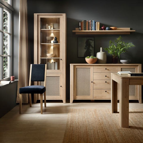 Multi-Use and Versatile Jackson Hickory Oak Dining Table with Minimalistic Appeal