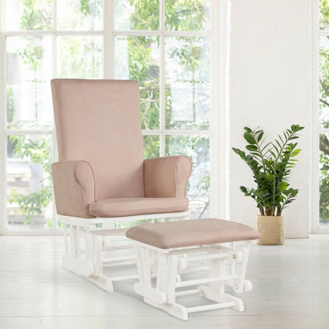 French Inspire Armchair with High Backrest and Footstool