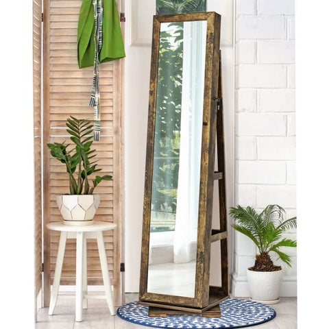 360 Degree Standing Jewellery Mirror with Storages