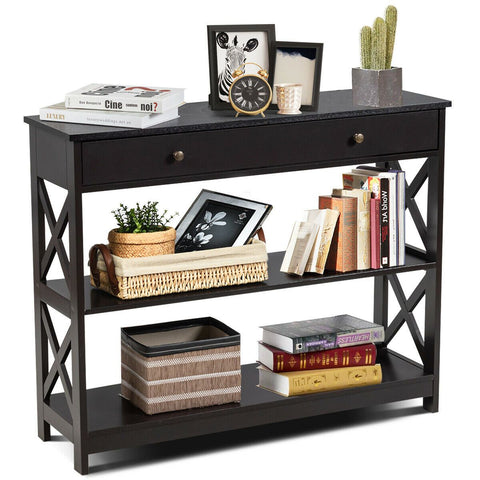 Stylish Multi-Purpose Entryway Console Table with Storage Drawer and Shelf