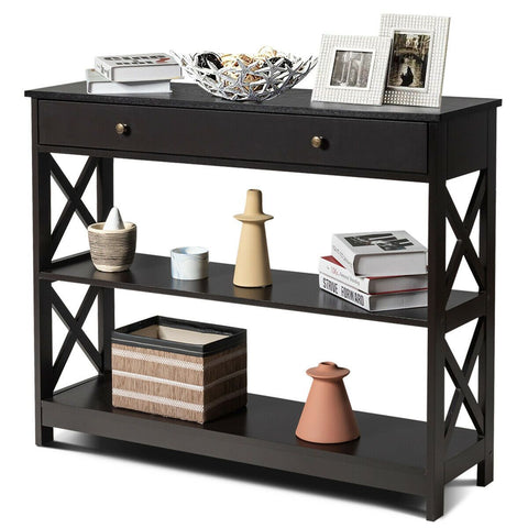 Stylish Multi-Purpose Entryway Console Table with Storage Drawer and Shelf
