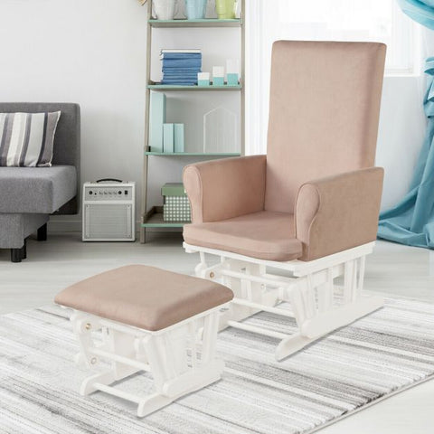 French Inspire Armchair with High Backrest and Footstool