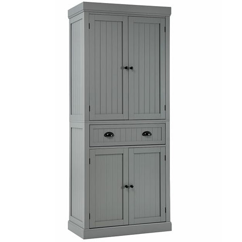 Multi-purpose Tall Kitchen Cabinet with Moveable Shelves and Sleek Doors