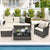 Vantage Outdoor Furniture Set with Multiple cushions in Grey