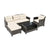 Vantage Outdoor Furniture Set with Multiple cushions in Grey