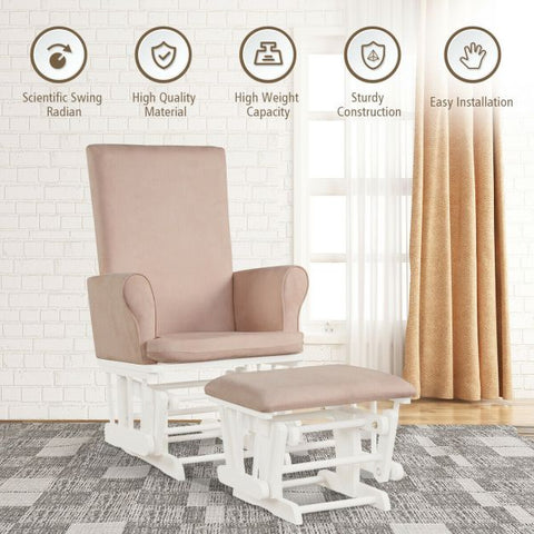French Inspire Armchair with High Backrest and Footstool