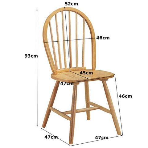 Wooden Set of 2 Dining Chairs