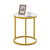 Simple Round Side Table with Golden Metal Frame