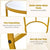 Simple Round Side Table with Golden Metal Frame