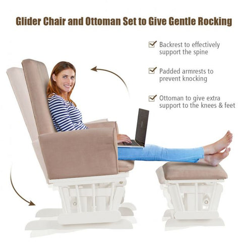 French Inspire Armchair with High Backrest and Footstool