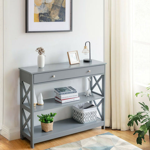 Stylish Multi-Purpose Entryway Console Table with Storage Drawer and Shelf