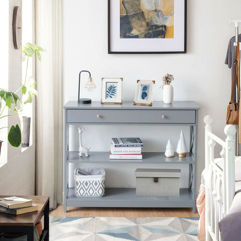 Stylish Multi-Purpose Entryway Console Table with Storage Drawer and Shelf