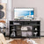 Modern and Ultra-Spacious TV Stand with Sleek Design and 58 inch TV Capacity in Black