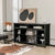 Modern and Ultra-Spacious TV Stand with Sleek Design and 58 inch TV Capacity in Black