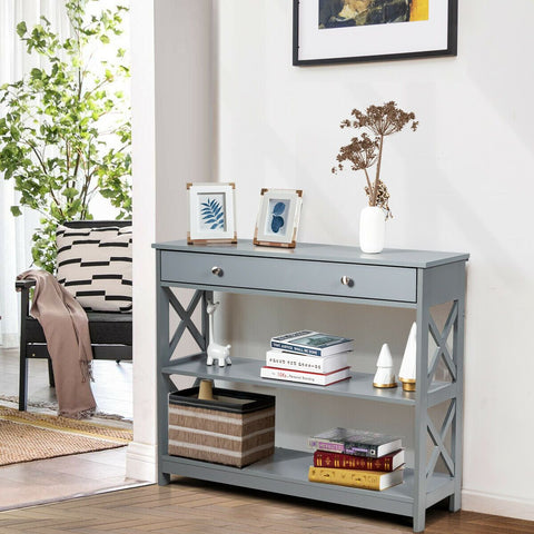 Stylish Multi-Purpose Entryway Console Table with Storage Drawer and Shelf