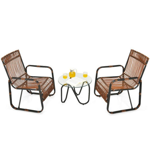 Essential Garden Wicker Furniture Set with Coffee Table