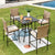 Maximo Wicker Garden bar Table and Stools Set with Steel Frame