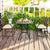 Maximo Wicker Garden bar Table and Stools Set with Steel Frame