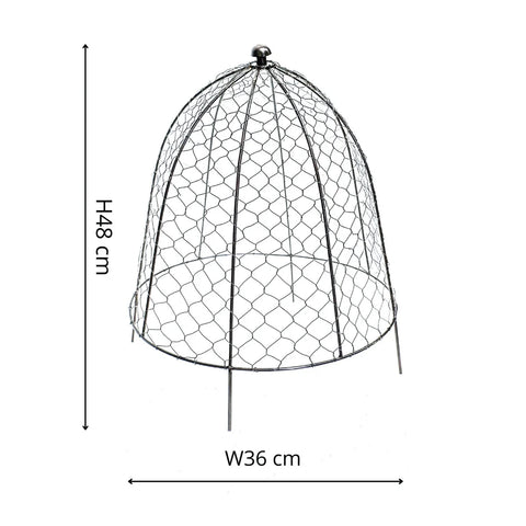 Versatile Protective Plant Wire Cover in Zinc Finish