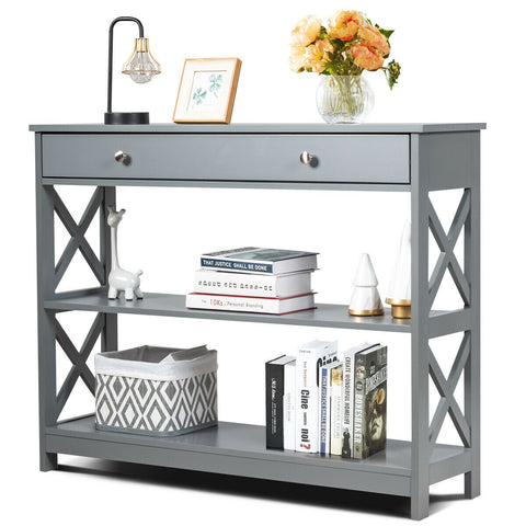 Stylish Multi-Purpose Entryway Console Table with Storage Drawer and Shelf