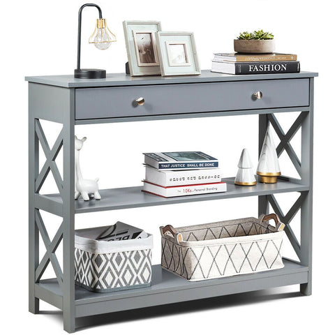 Stylish Multi-Purpose Entryway Console Table with Storage Drawer and Shelf