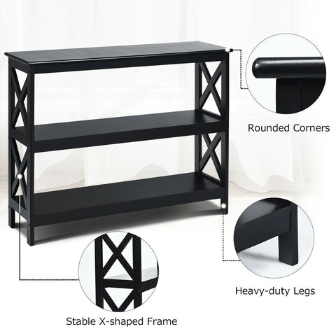 Modern Multifunctional Entryway Console Table with Industrial Design