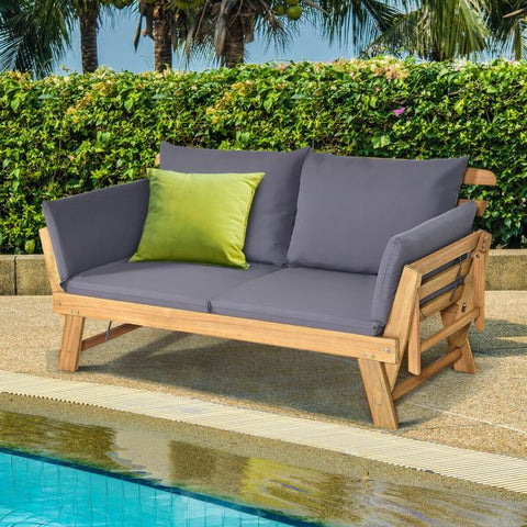 Fairfield Versatile Loveseat Lounger with cushions in Grey