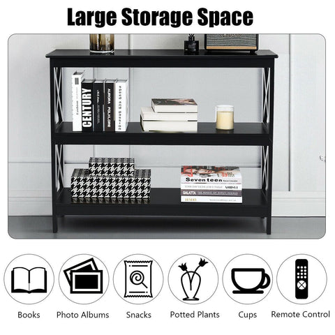 Modern Multifunctional Entryway Console Table with Industrial Design