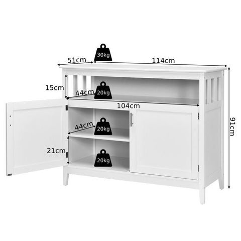 Elegant and Versatile Buffer Cabinet with Adjustable Shelf