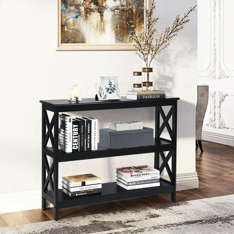Modern Multifunctional Entryway Console Table with Industrial Design