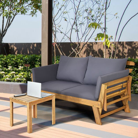 Fairfield Versatile Loveseat Lounger with cushions in Grey