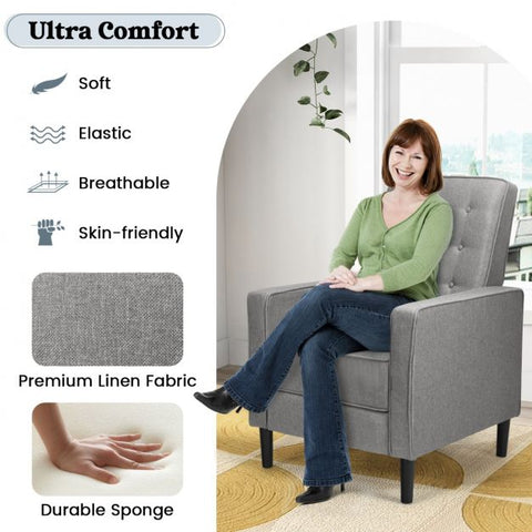 Royal Highbacked Armchair with Extendable Footrest