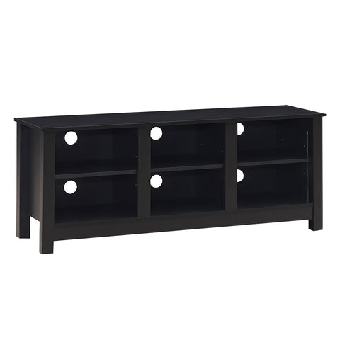 Sleek and Modern Multi-Use TV Cabinet with Cable Management Holes and Adjustable Shelves