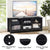 Sleek and Modern Multi-Use TV Cabinet with Cable Management Holes and Adjustable Shelves