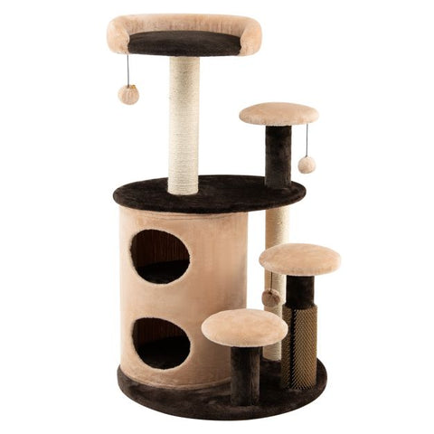 6-Tier Cat Tower: Scratching Posts + Self Groomer