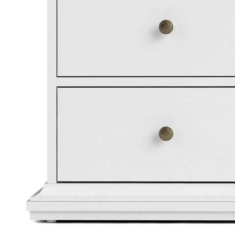 Classic and Spacious Working Desk with Drawers and Romantic Design in White