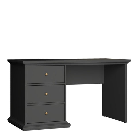 Classic and Spacious Working Desk with Drawers and Romantic Design in White