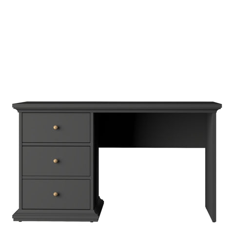 Classic and Spacious Working Desk with Drawers and Romantic Design in White