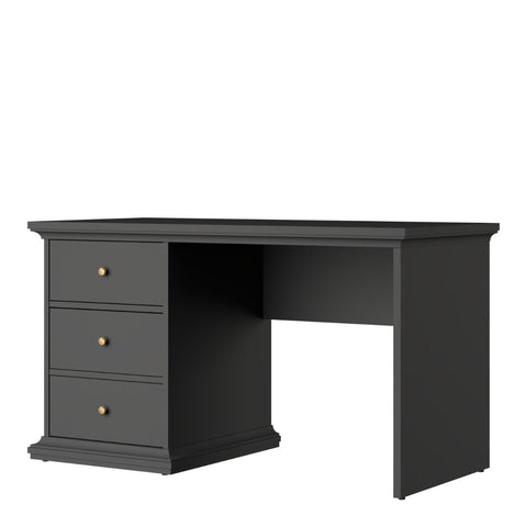 Classic and Spacious Working Desk with Drawers and Romantic Design in White