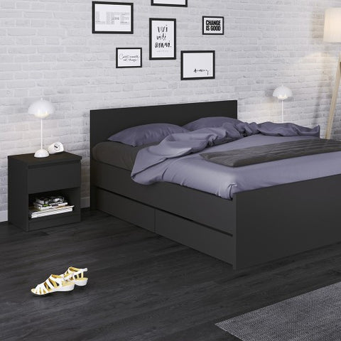 Nyara 1-Drawer Side Table with Bottom Shelf