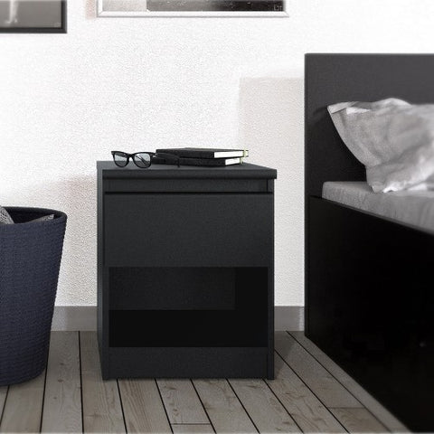 Nyara 1-Drawer Side Table with Bottom Shelf